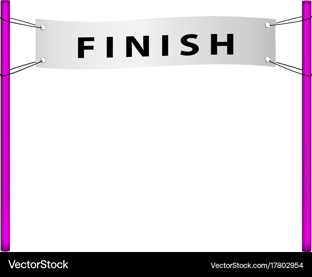 Finish flag in retro design vector image