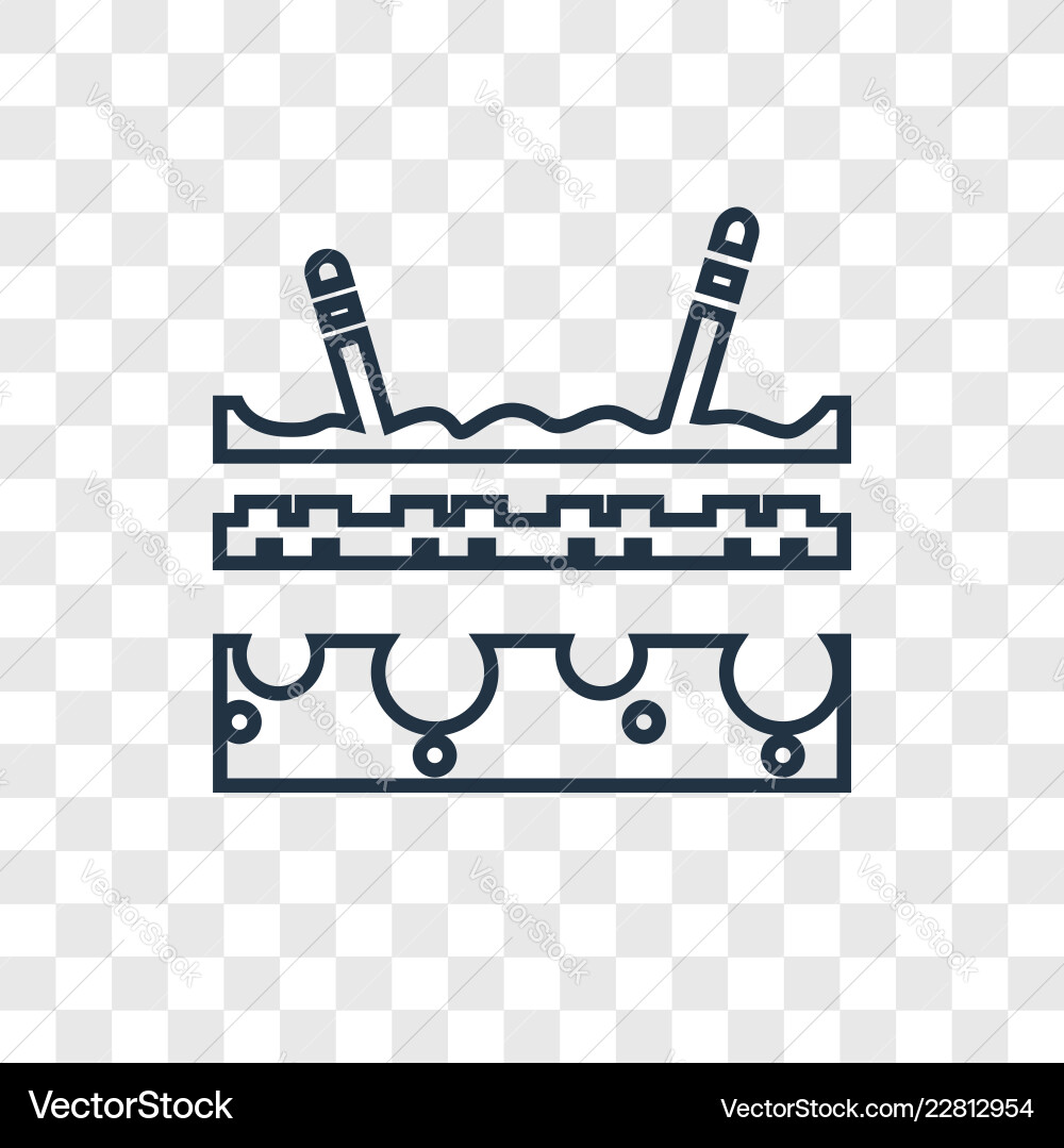 Fossil concept linear icon isolated Fossil concept linear icon isolated vector image
