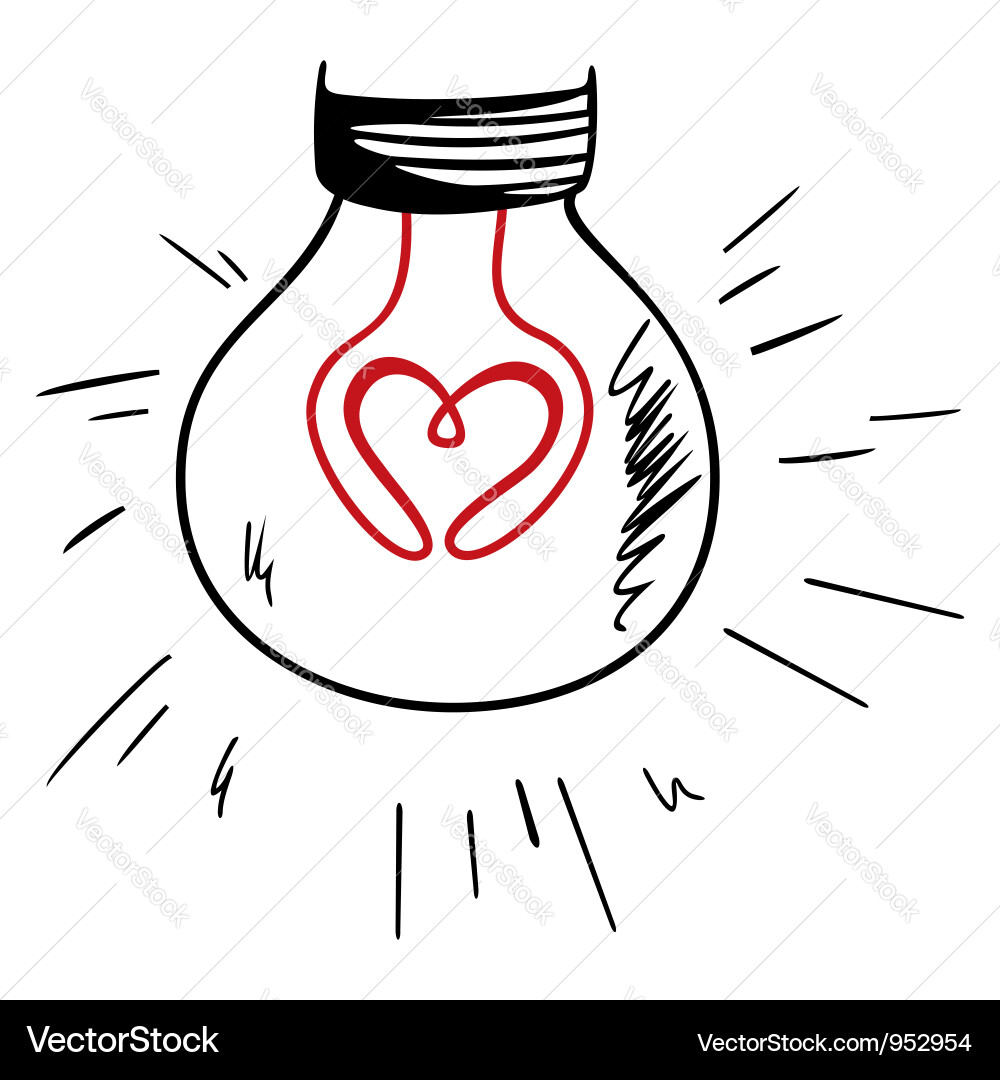 Heart Light Romance Vector Image