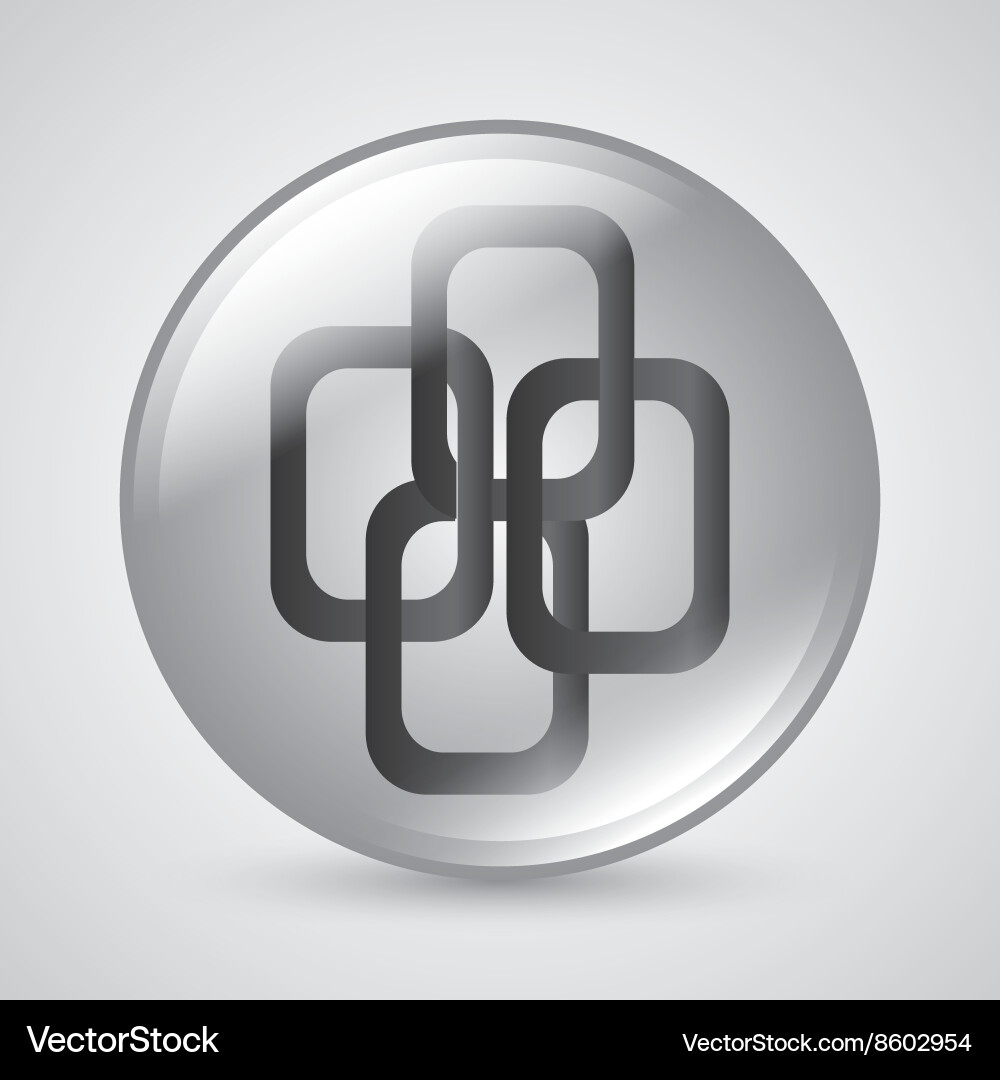 Link symbol design flat connection Vector Image