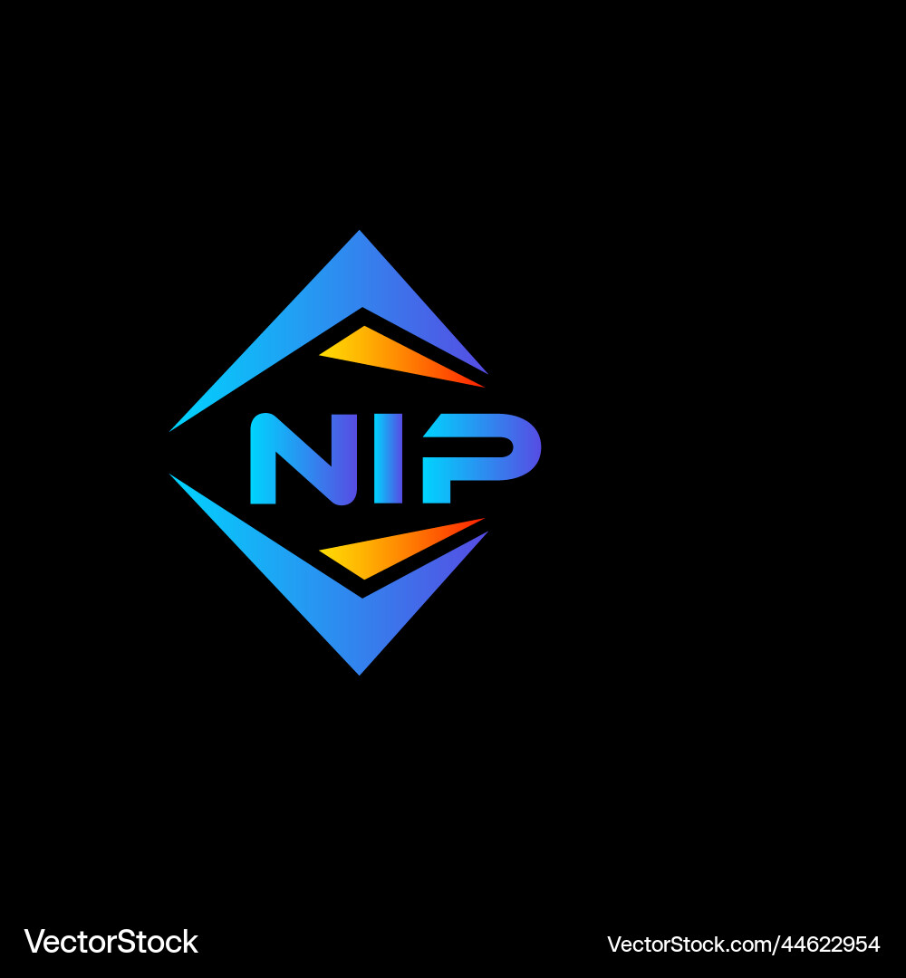 Nip abstract technology logo design on black Nip abstract technology logo design on black Vector Image