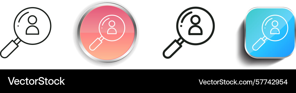 Resources icon thin linear regular and button Resources icon thin linear regular and button vector image