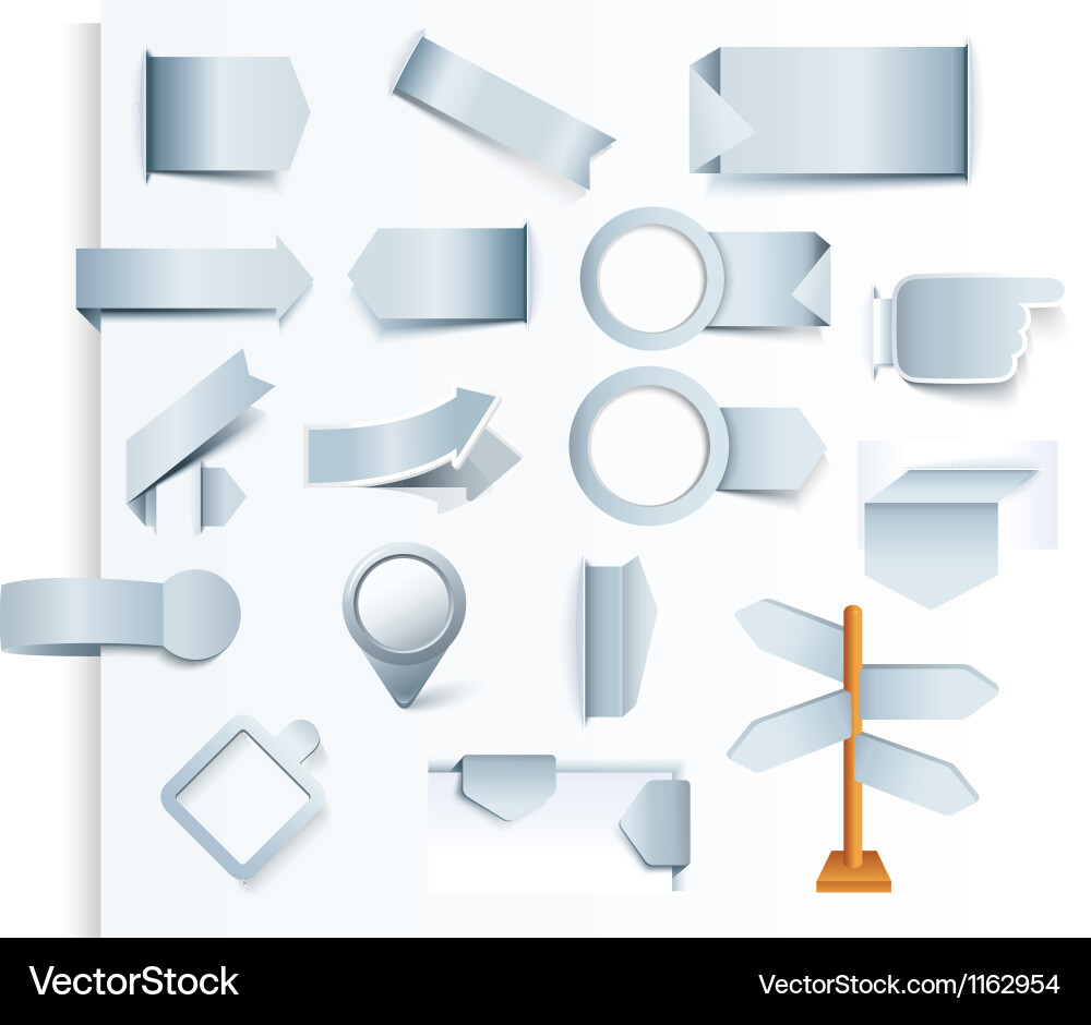 Set of design arrows and elements Vector Image