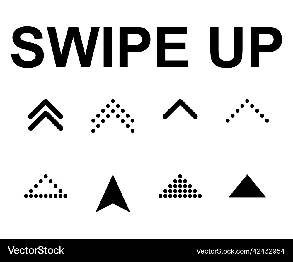 Set of swipe up internet button online web design Set of swipe up internet button online web design vector image