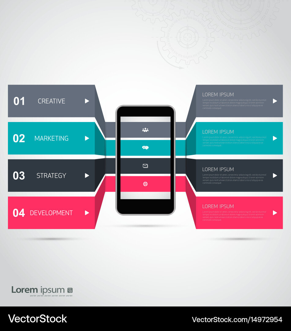 Smartphone Data Visualization Template Vector Image