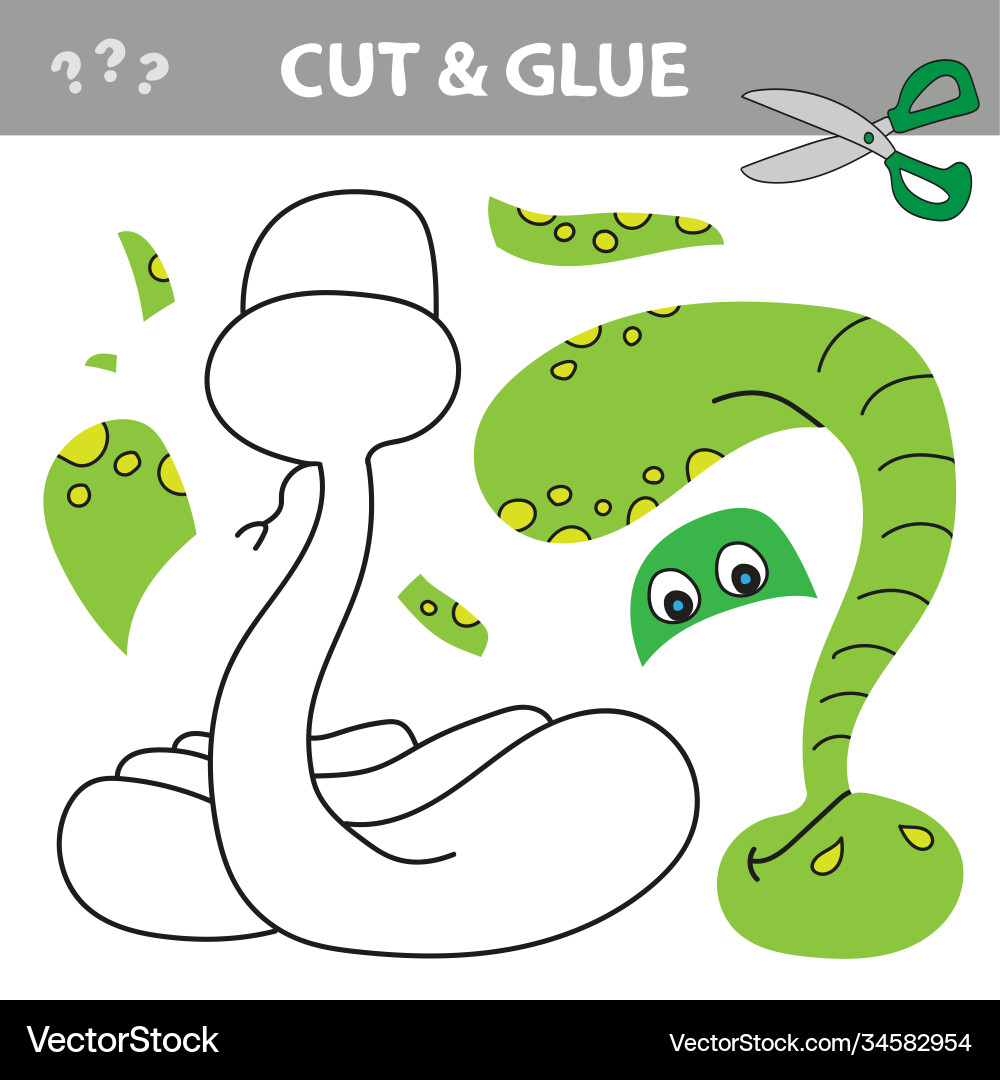 Use scissors and glue - simple kid application Use scissors and glue - simple kid application Vector Image