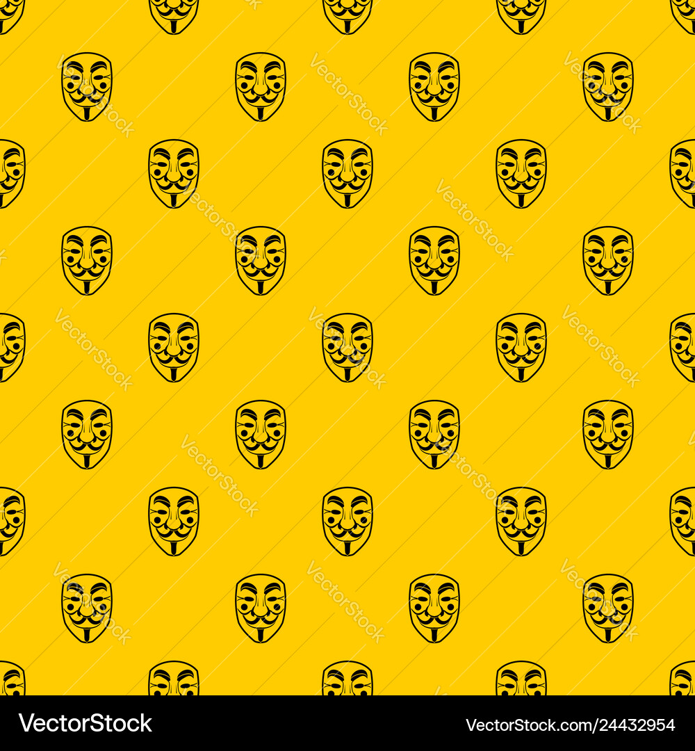 Vendetta mask pattern Vendetta mask pattern vector image