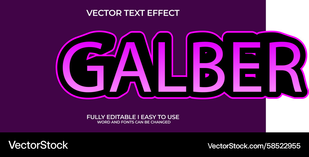 3D Text Effect - Editable Vector Image