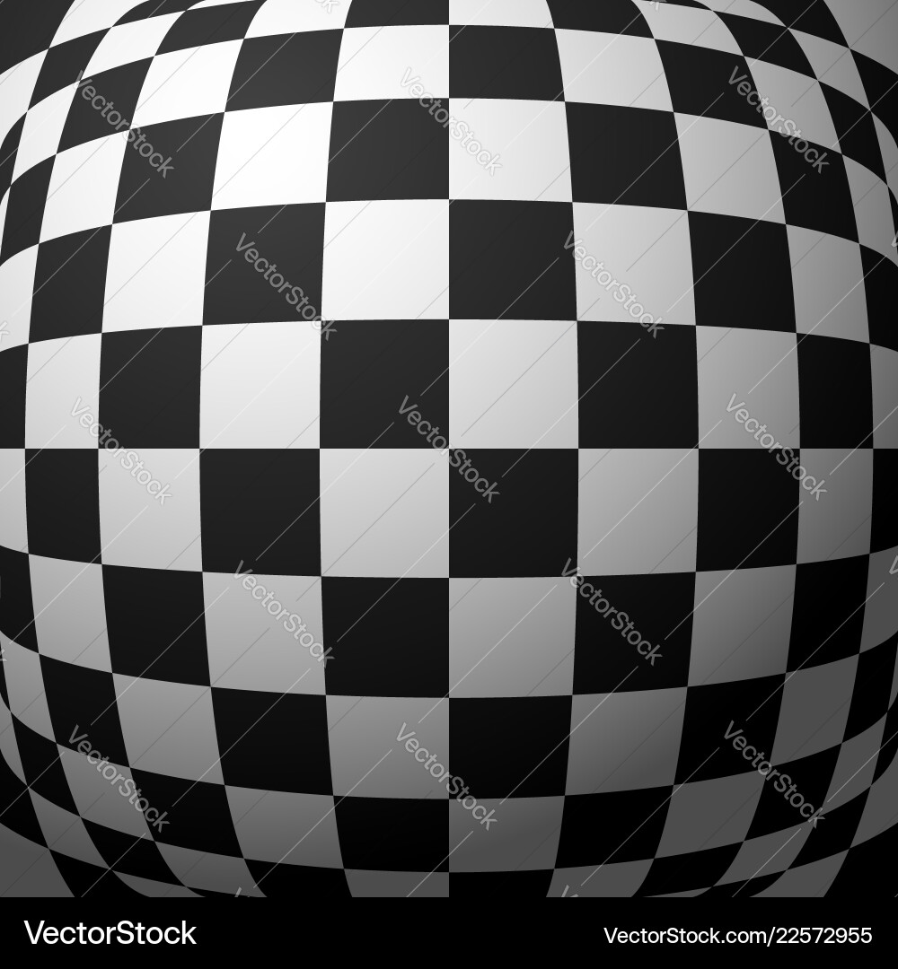 Abstract checkered pattern with bulging Abstract checkered pattern with bulging vector image