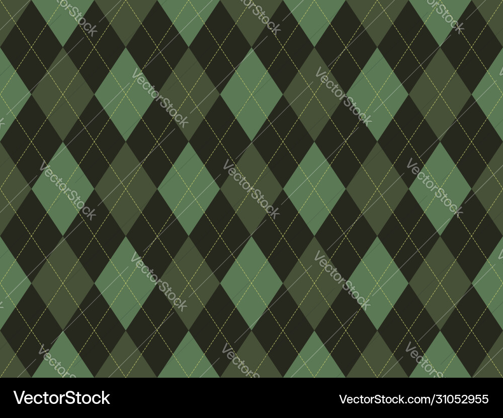 Argyle pattern seamless fabric texture background Vector Image
