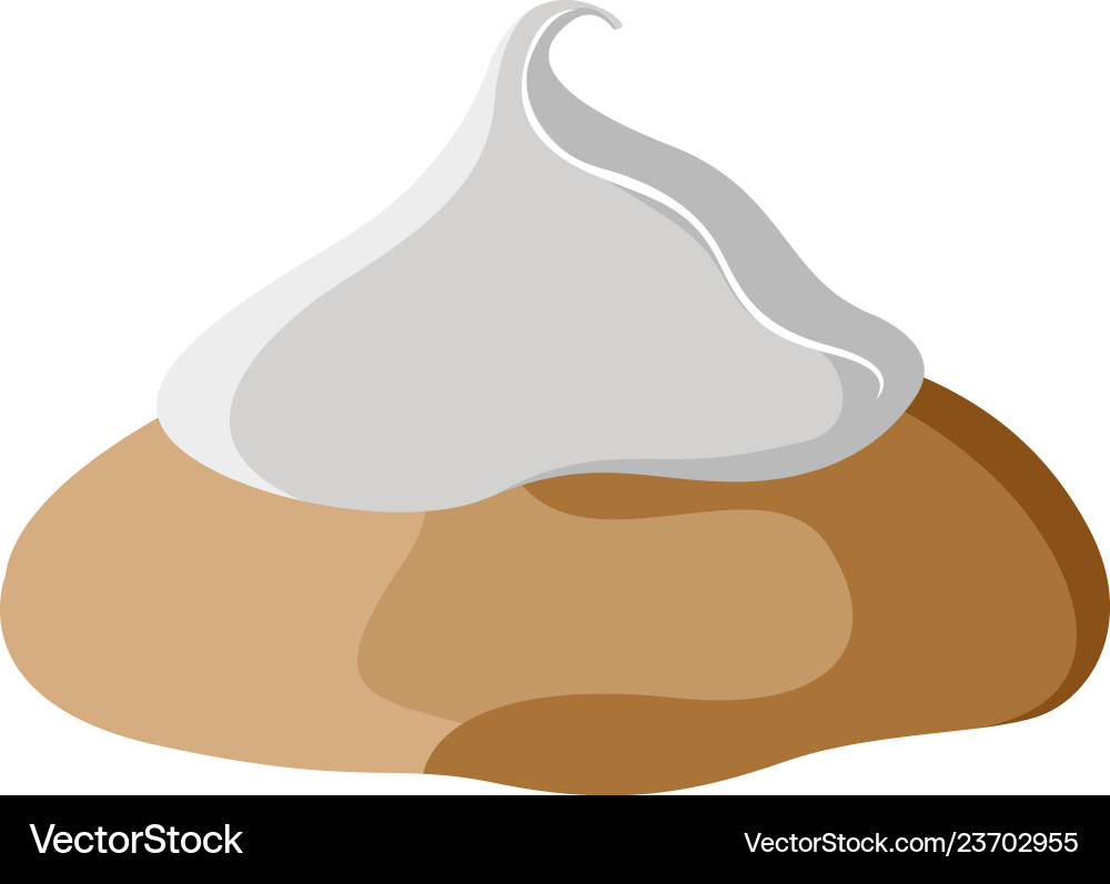 Bun with cream Vector Image