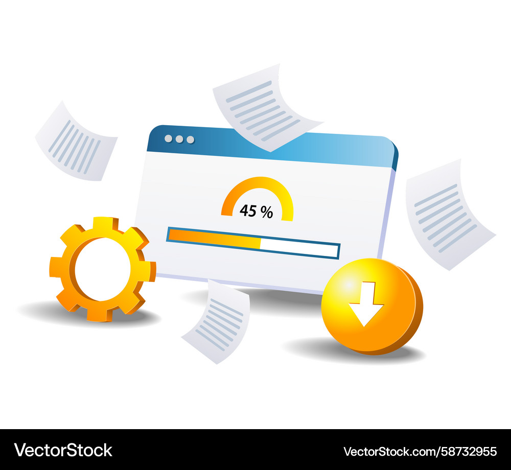 Data Speed & Network Performance Vector Image