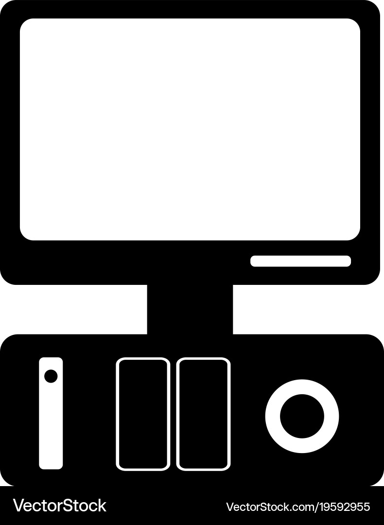 Desktop computer icon image vector image