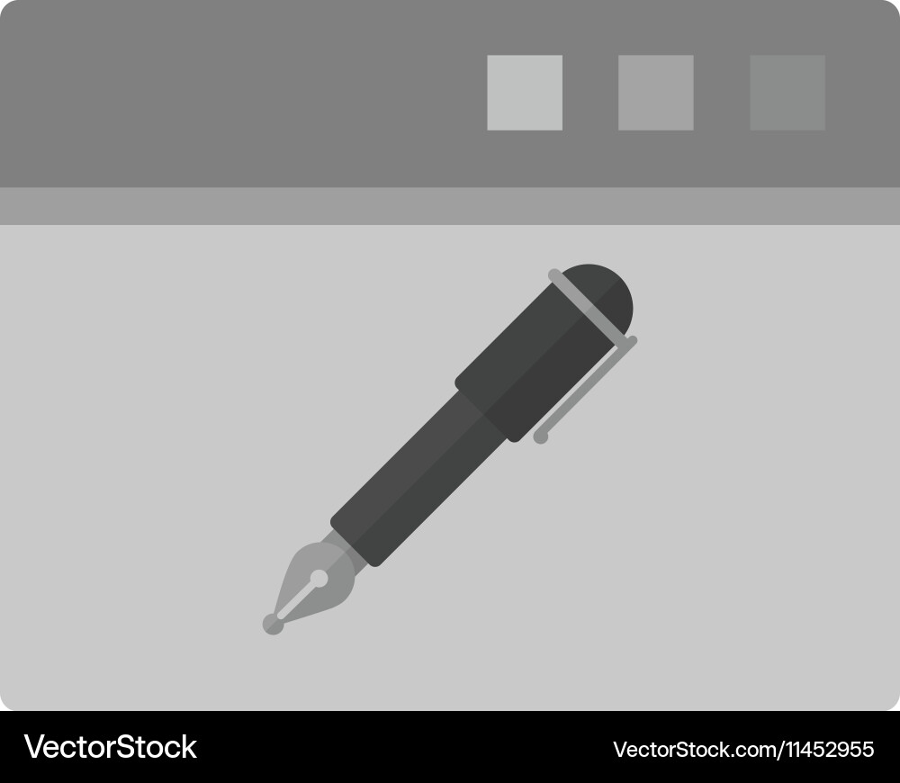 Edit webpage vector image