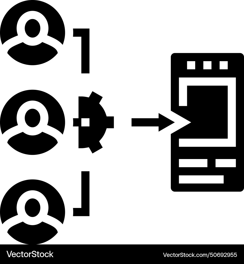 Guerrilla testing ux ui design glyph icon vector image