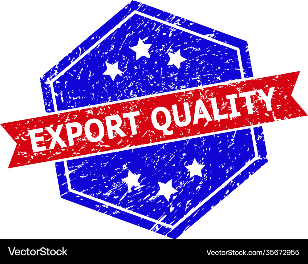 Hexagon Bicolor Export Qualität Gummistempel Hexagon Bicolor Export Qualität Gummistempel vektorbild