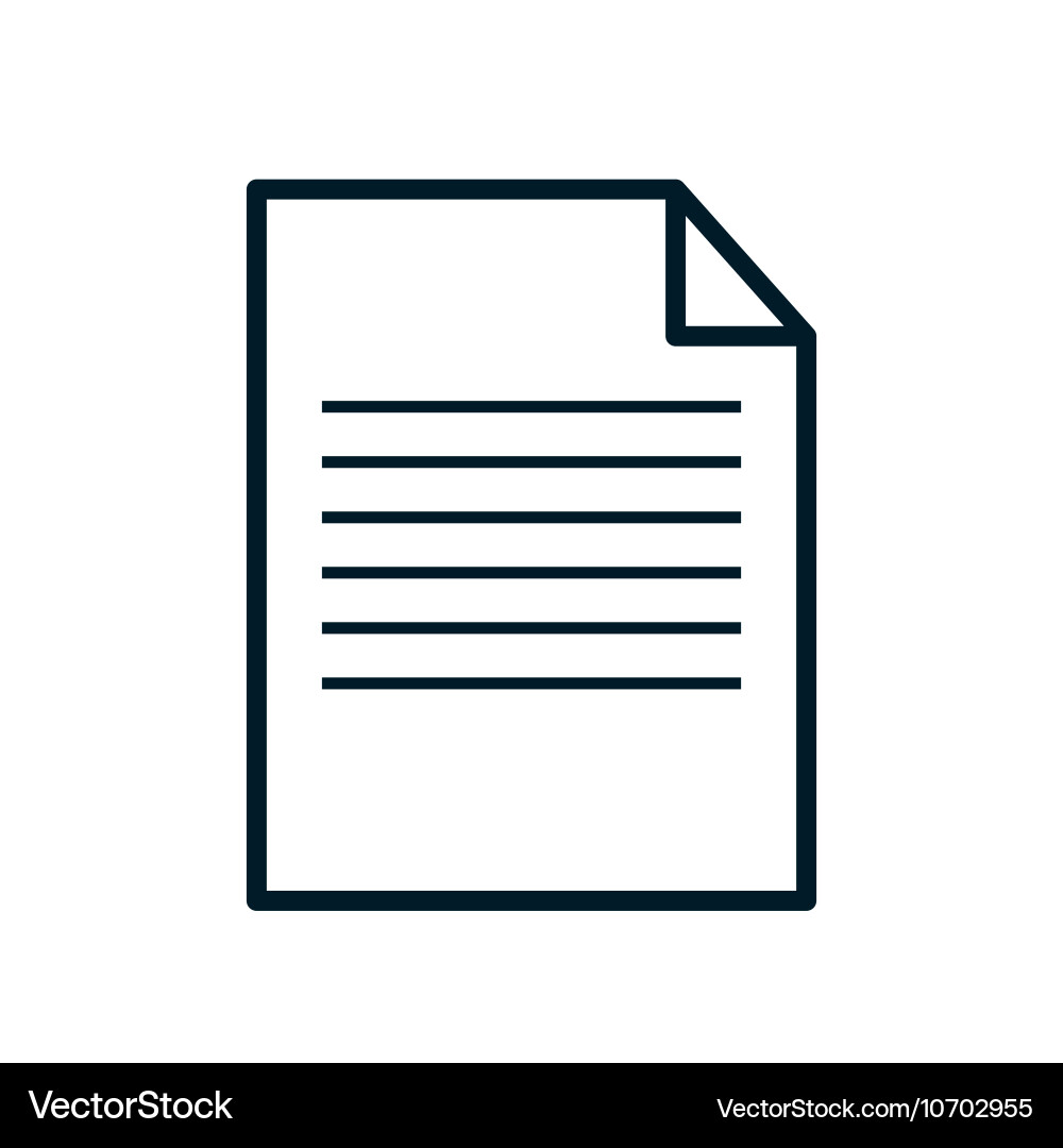 Icon paper document design vector image