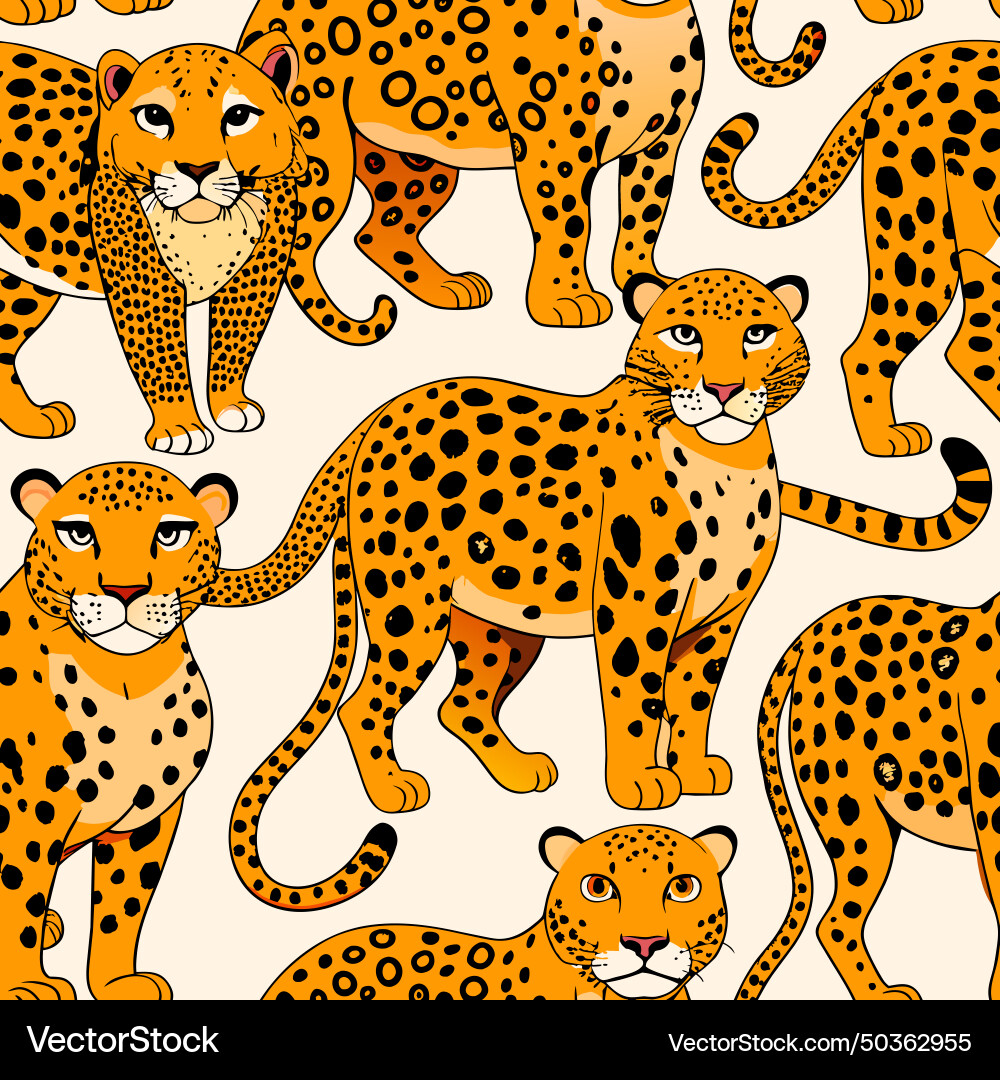 Leopard pattern design for fabric print paper Vector Image