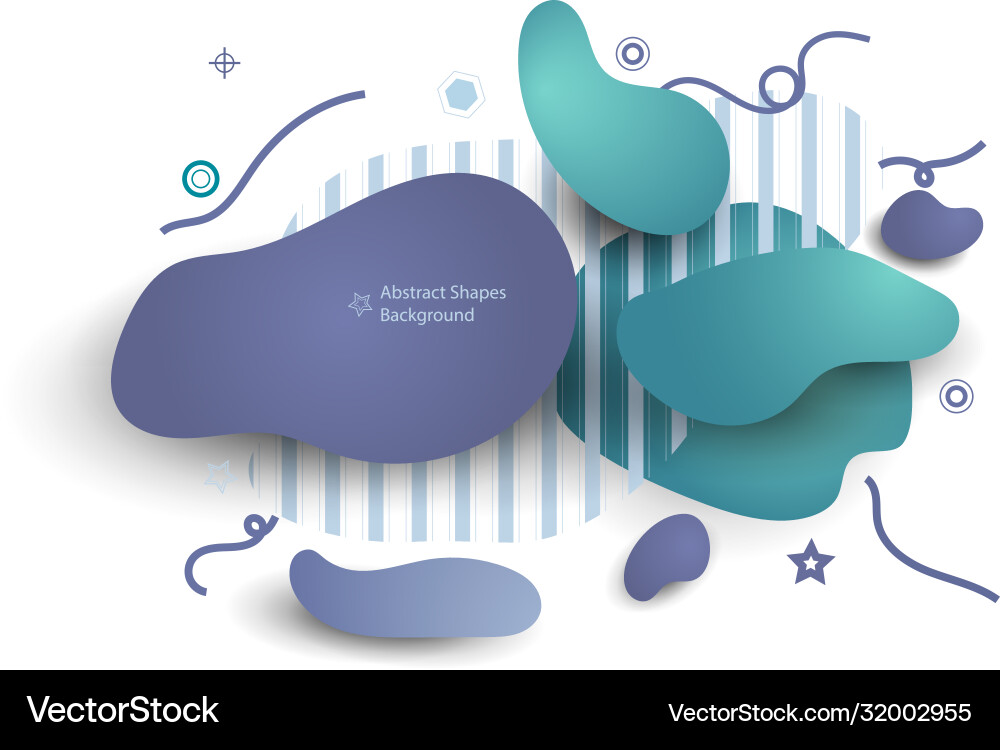 Liquid shapes dynamic background unique abstract Vector Image