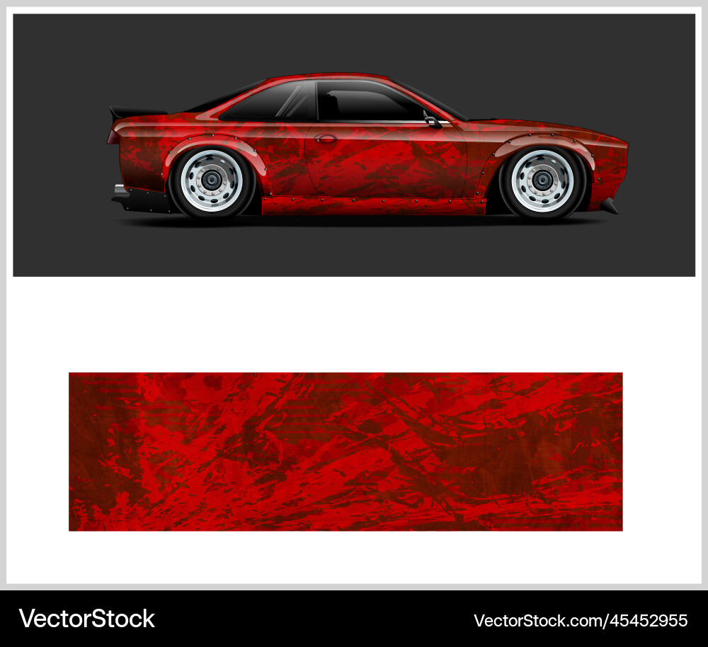 Modern Racing Car Wrap Vector Image