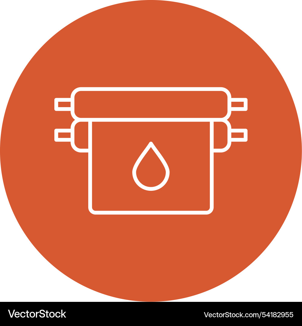 Offset line circle icon Vector Image