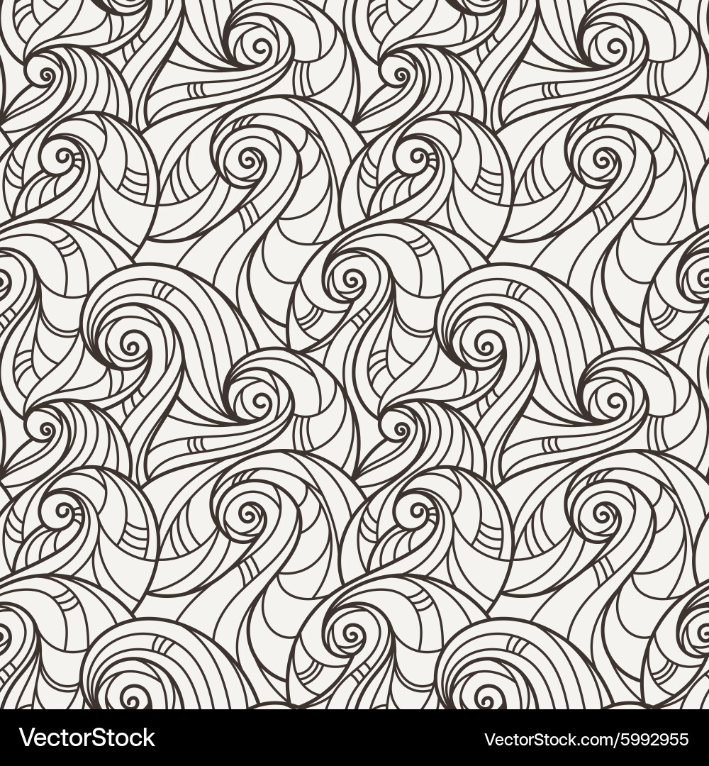 Seamless Curl Pattern vector image