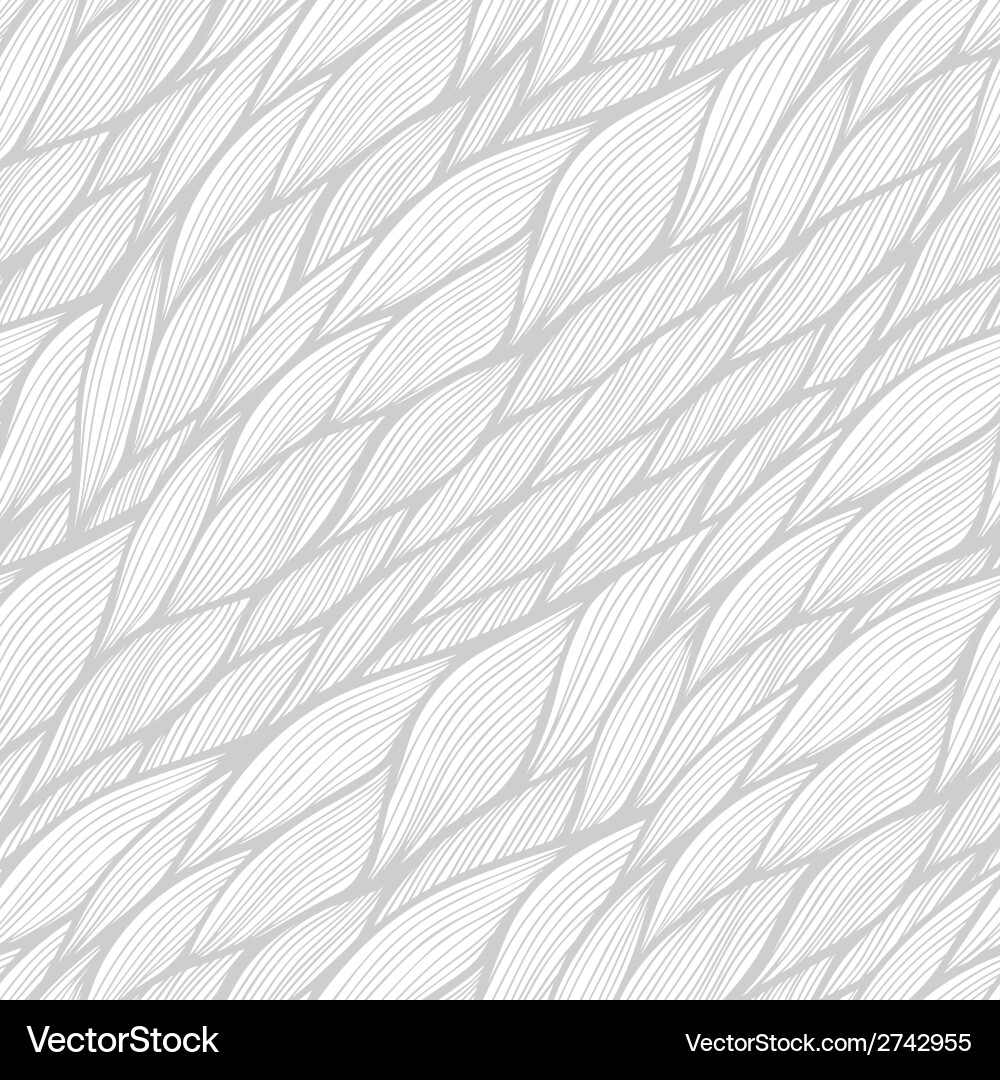 Seamless pattern with hand drawn abstract waves vector image