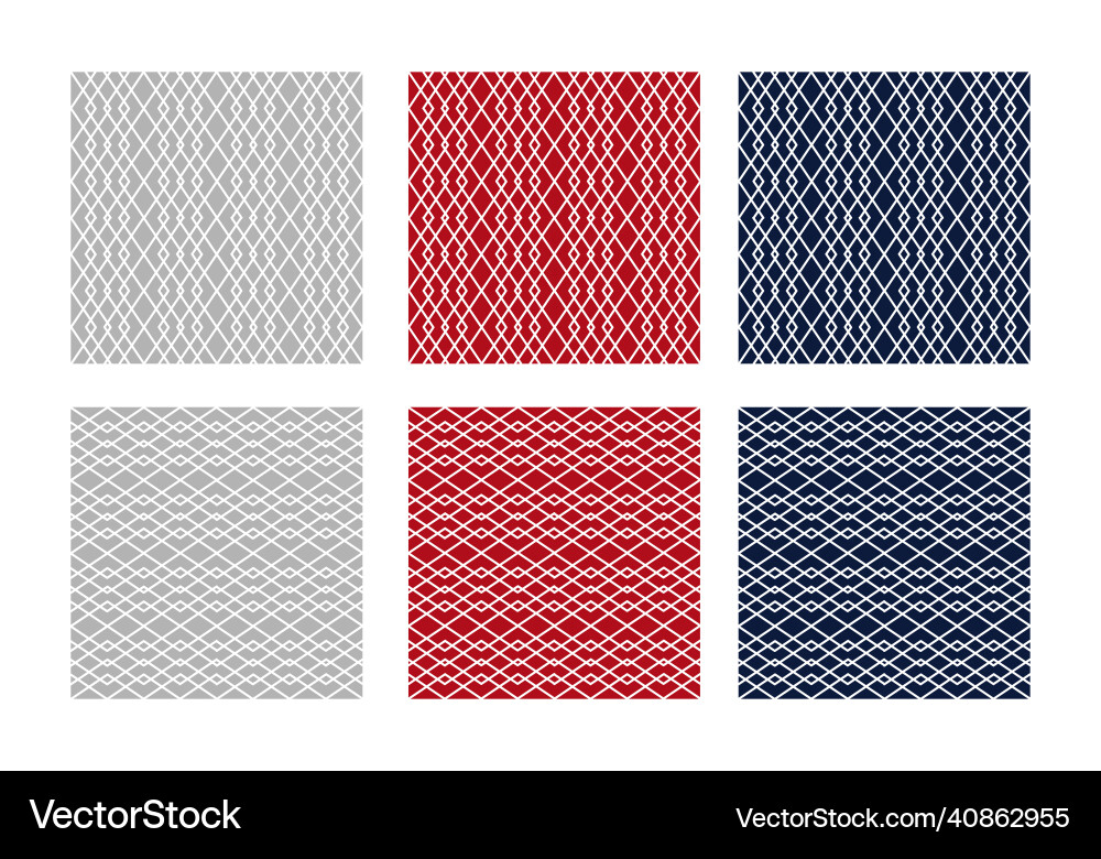 Set of seamless geometric patterns with wave lines Set of seamless geometric patterns with wave lines vector image
