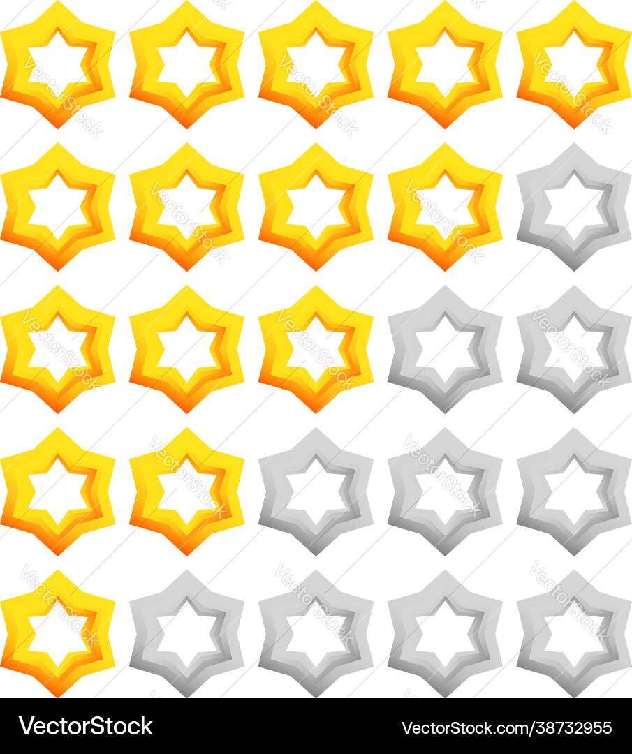 Star rating element value estimination user Star rating element value estimination user vector image
