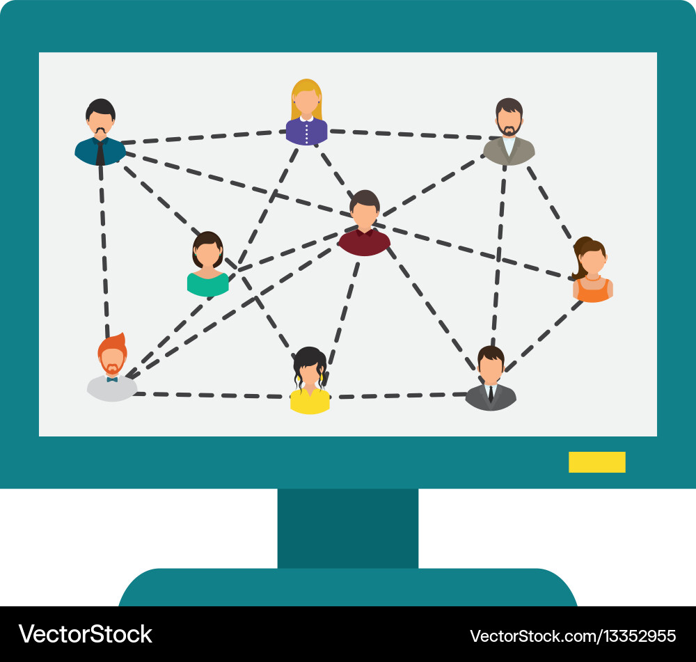 Technology and networking business Vector Image