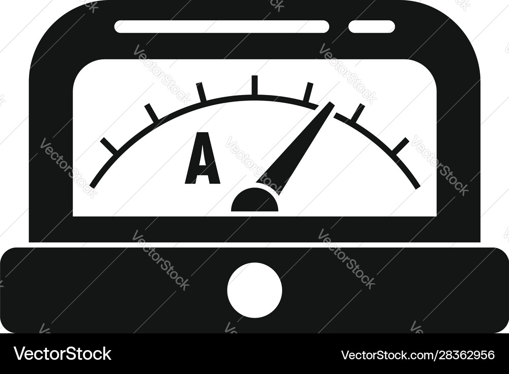 Amperemeter icon simple style Vector Image