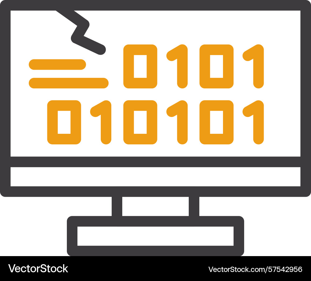 Byte craze two color icon Vector Image