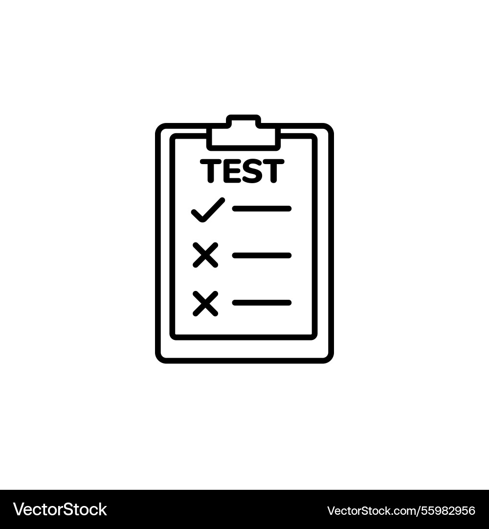 Checklist icon with checkmarks and crosses vector image