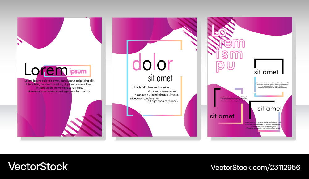 Dynamic style banner design set with fluid Dynamic style banner design set with fluid Vector Image