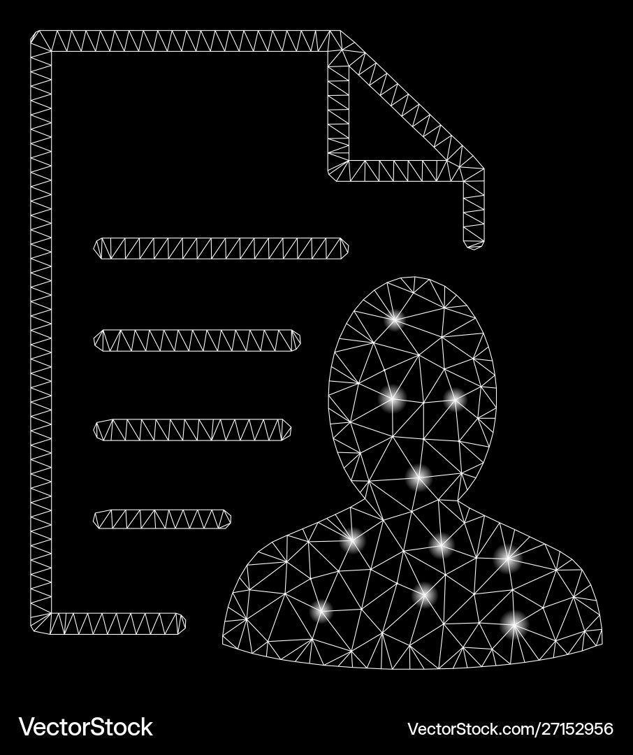 Flare mesh carcass user list page with spots Flare mesh carcass user list page with spots vector image