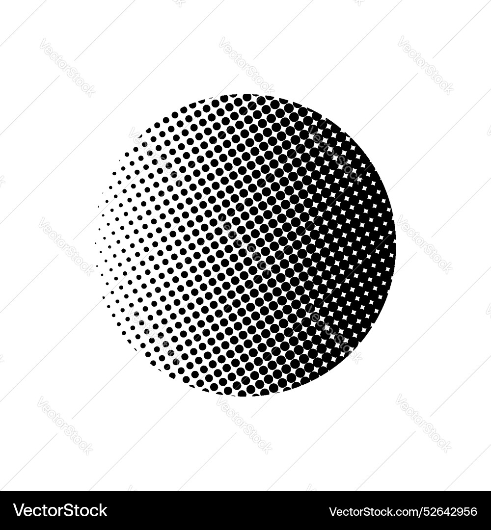 Geometric halftone effect pattern element Vector Image