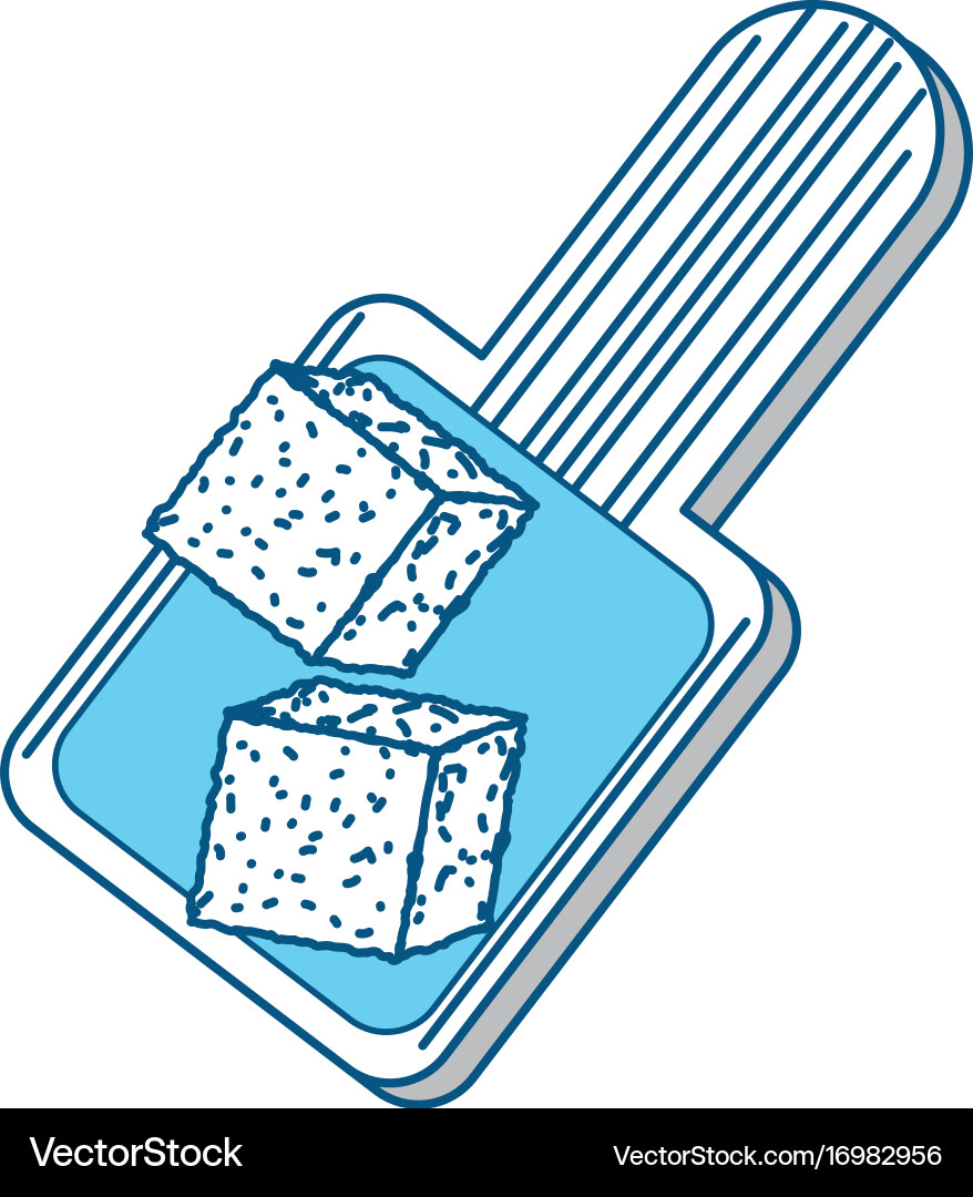 Ground cube isolated vector image