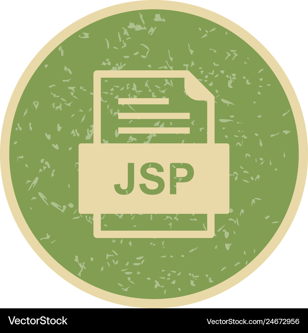 Jsp file document icon Vector Image