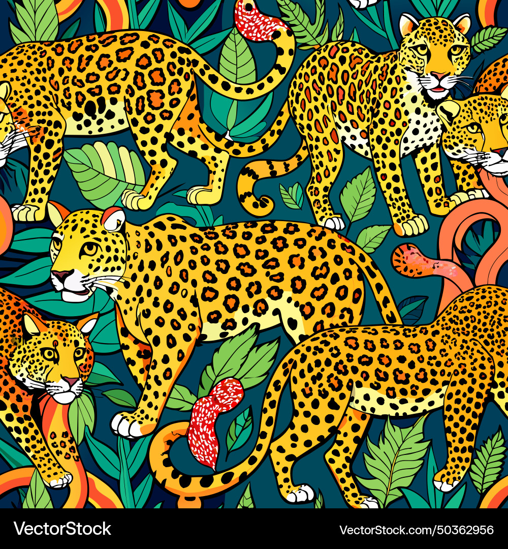 Leopard pattern design for fabric print paper Vector Image