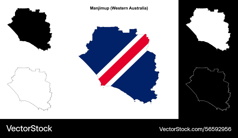 Manjimup outline map Vector Image