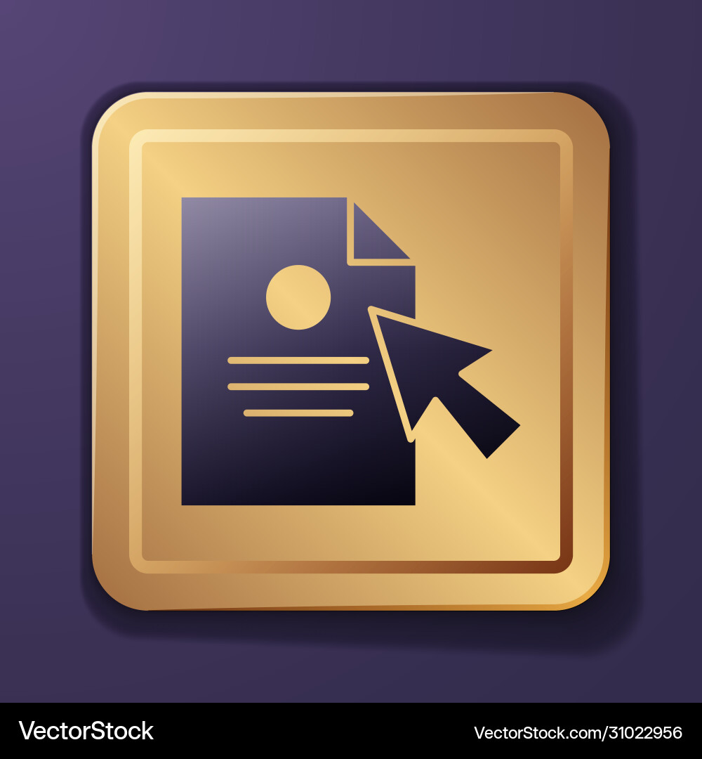 Purple document and cursor icon isolated on Vector Image