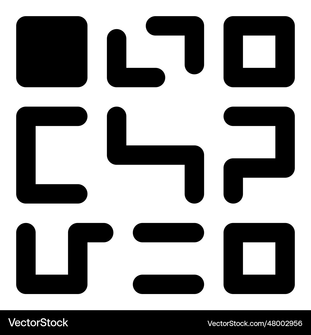 Qr code a barcode with various information vector image
