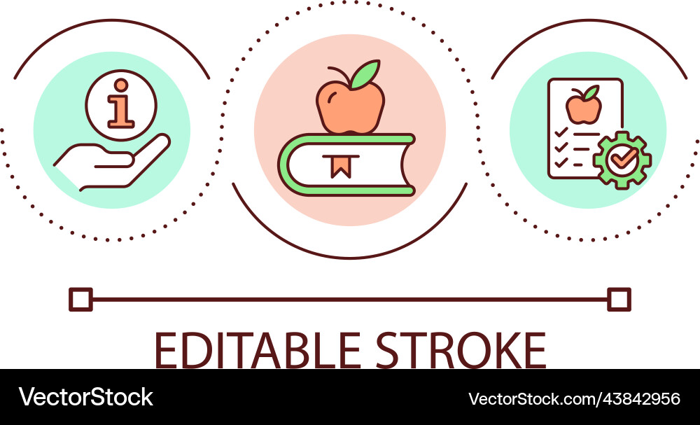 School lunch program for canteen loop concept icon School lunch program for canteen loop concept icon Vector Image