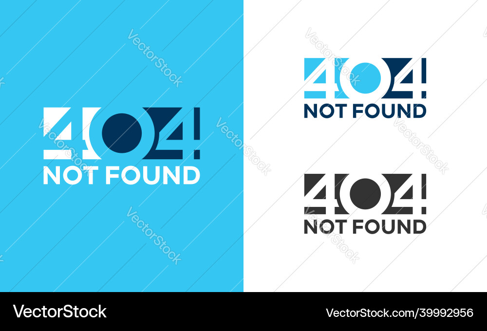 Simple 404 page not found error background Vector Image