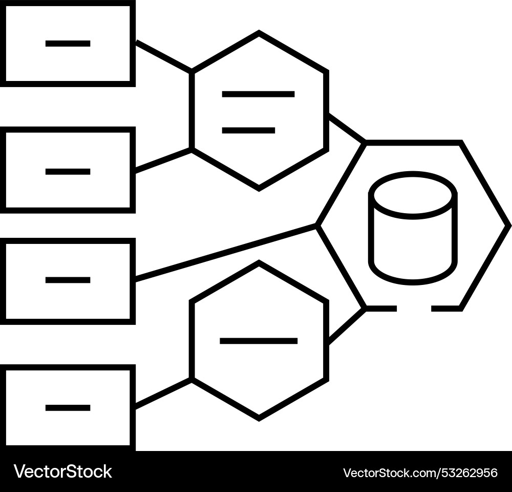 Software architecture line icon Software architecture line icon vector image