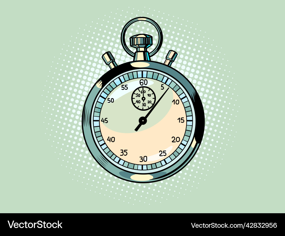 Sports stopwatch speed meter time clock arrows Vector Image