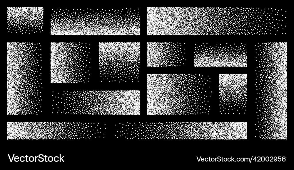 Stipple pattern dotted rectangular design Stipple pattern dotted rectangular design vector image