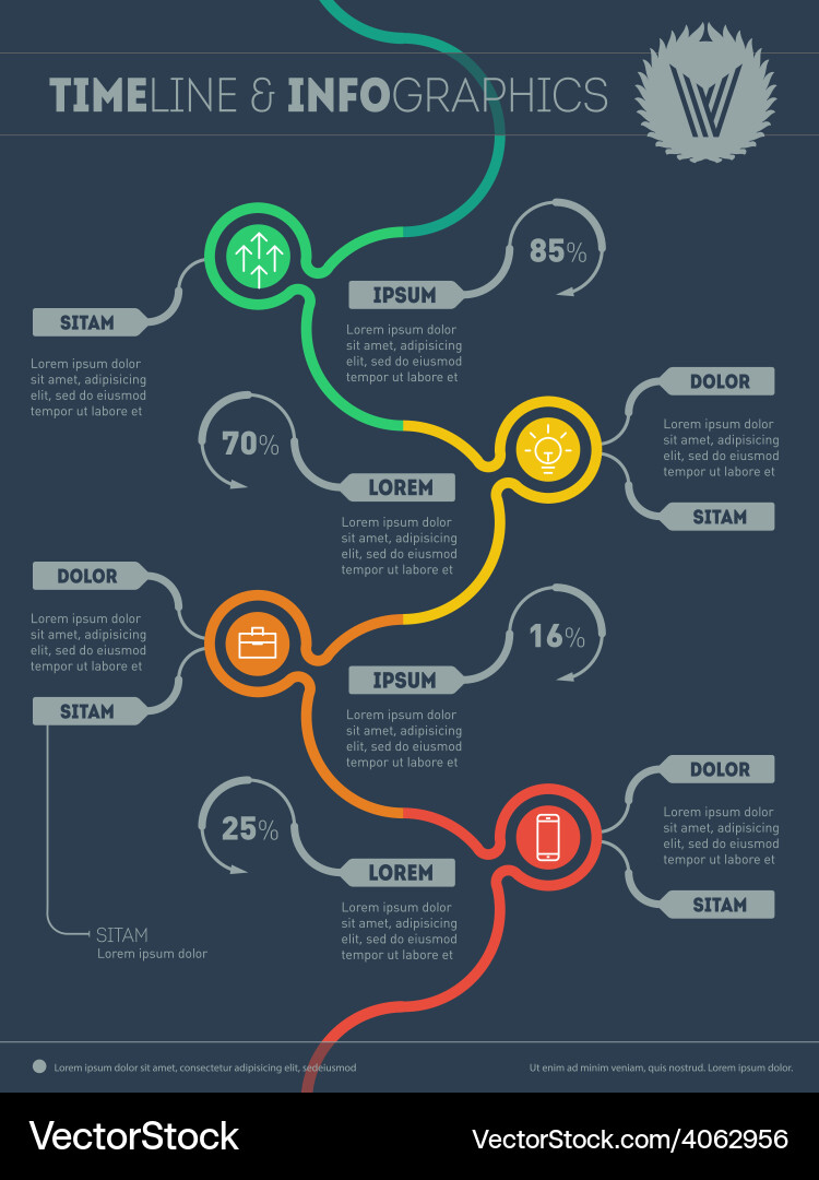 Web template with icons elements for data Vector Image