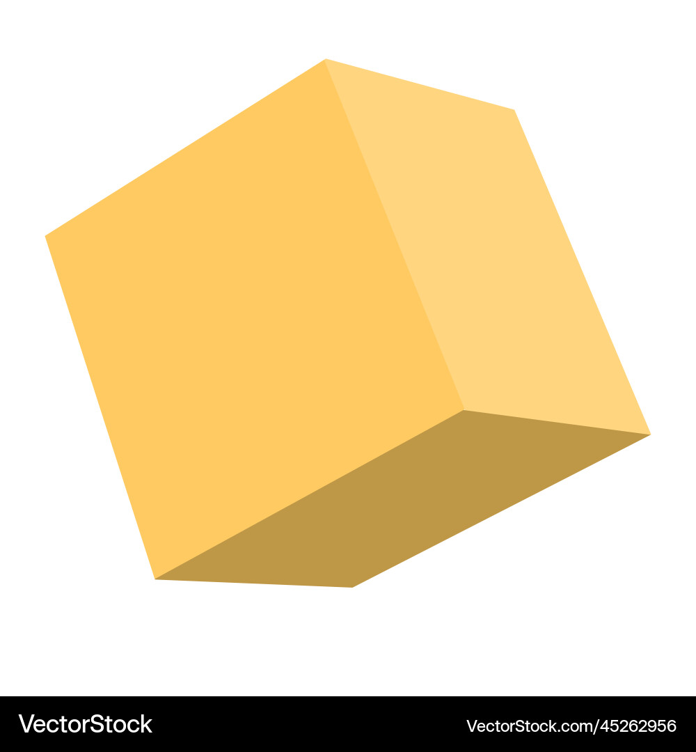 Yellow color polygon isolated object on white Yellow color polygon isolated object on white vector image