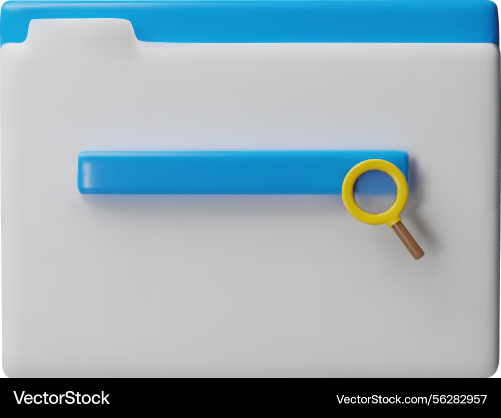 3d of a web page with search 3d of a web page with search vector image